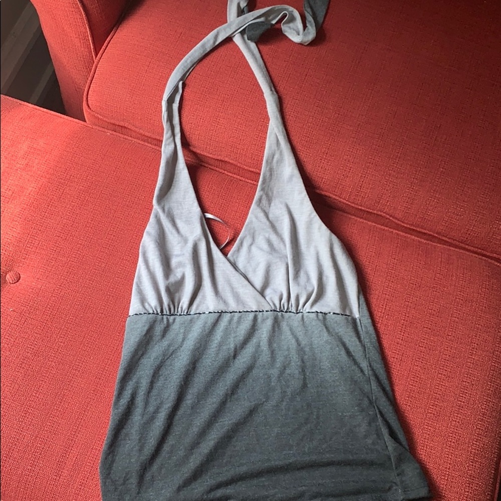 Limited grey ombré halter top
